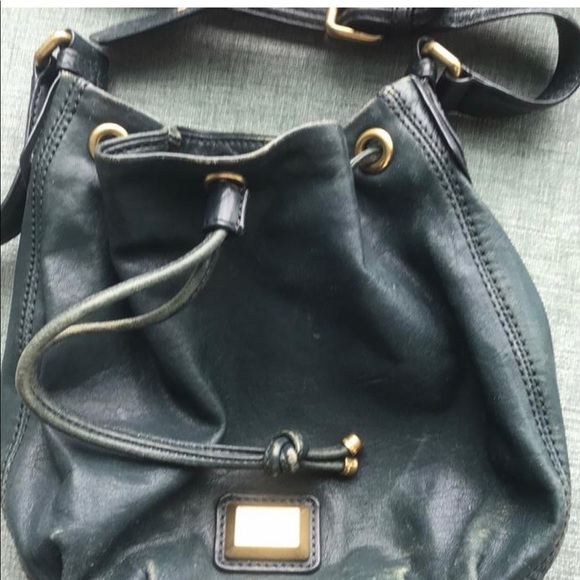 Marc by Marc Jacobs Blue Leather Mini Bucket Bag - Picture 2 of 7